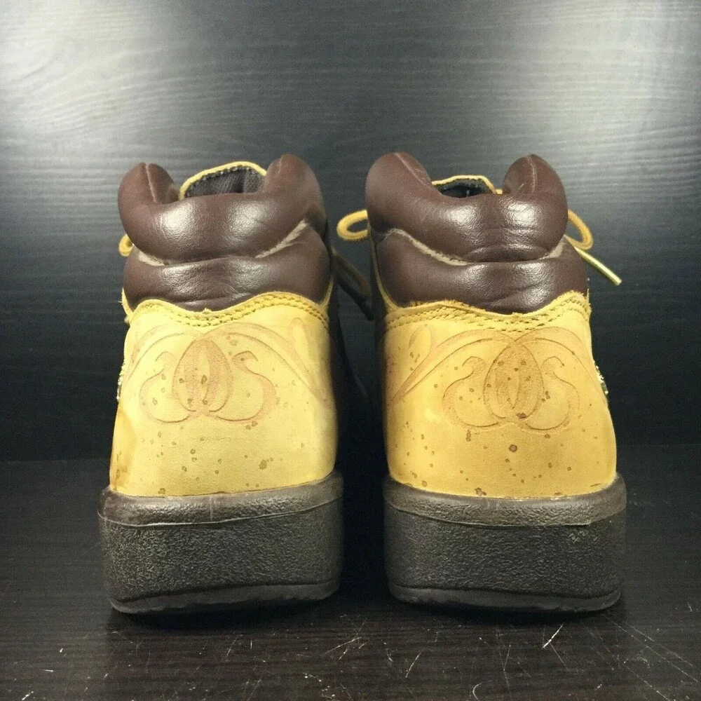 Timberland Boots -Girl's Sz 2.5- Tan Marble/Swirled Genuine Leather Kids- 4254